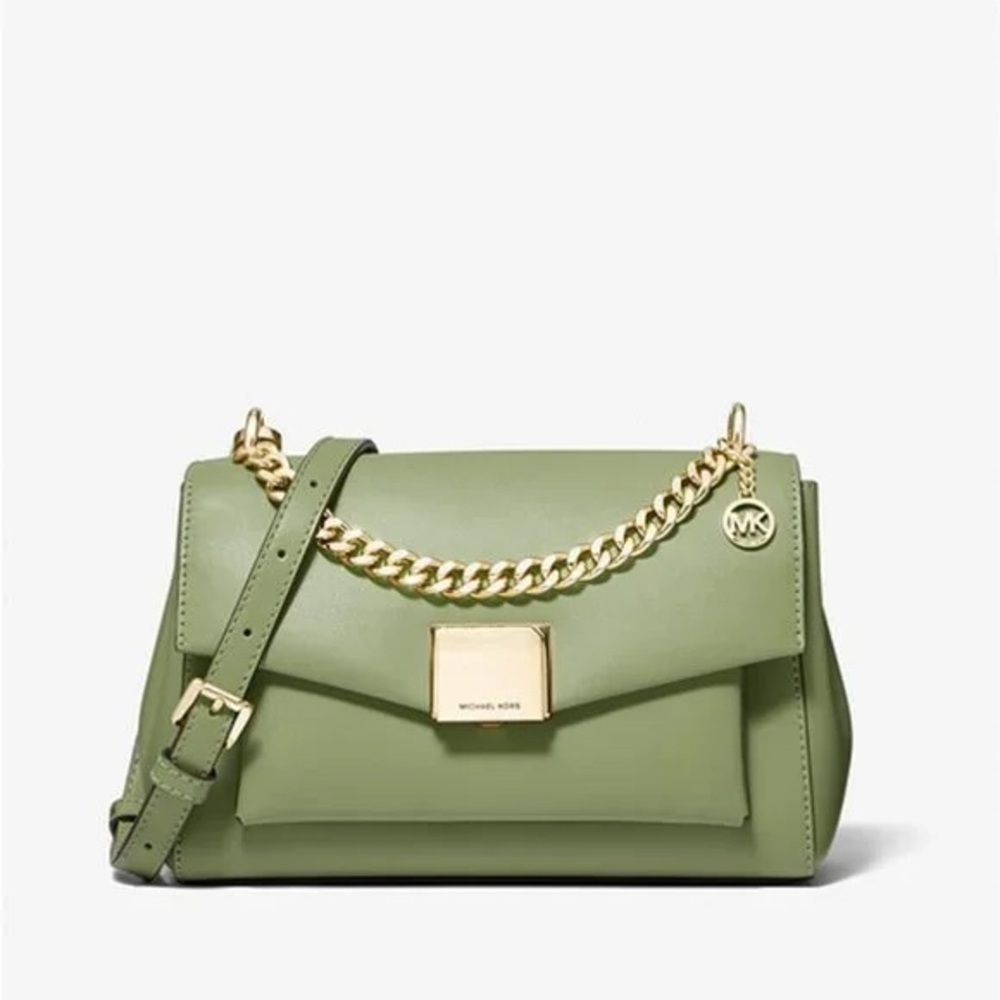 LIKE NEW MICHAEL KORS LITA MEDIUM LEATHER CROSSBODY BAG | TOP HANDLE | CROSSBODY